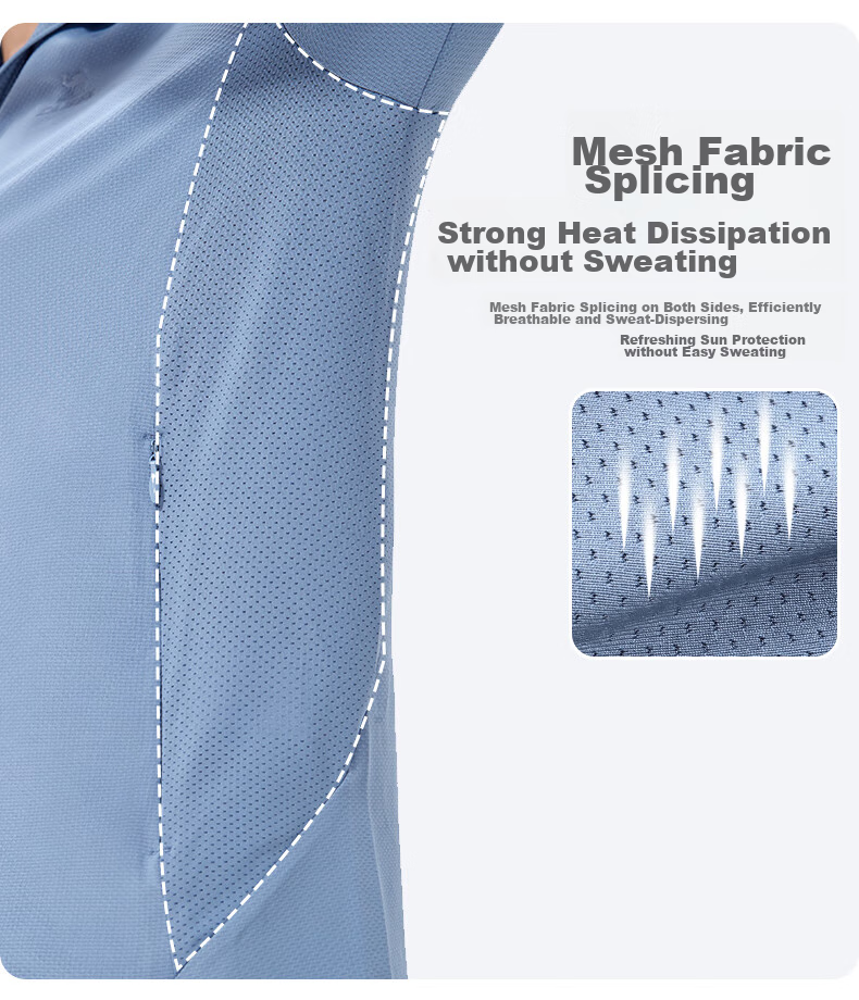 CAMEL Sun Protection Clothing for Men And Women, New Summer Outdoor Sports Wear, Original Yarn Cool-Feeling Sun Protection Loose Hooded Top Thin Jacket 16