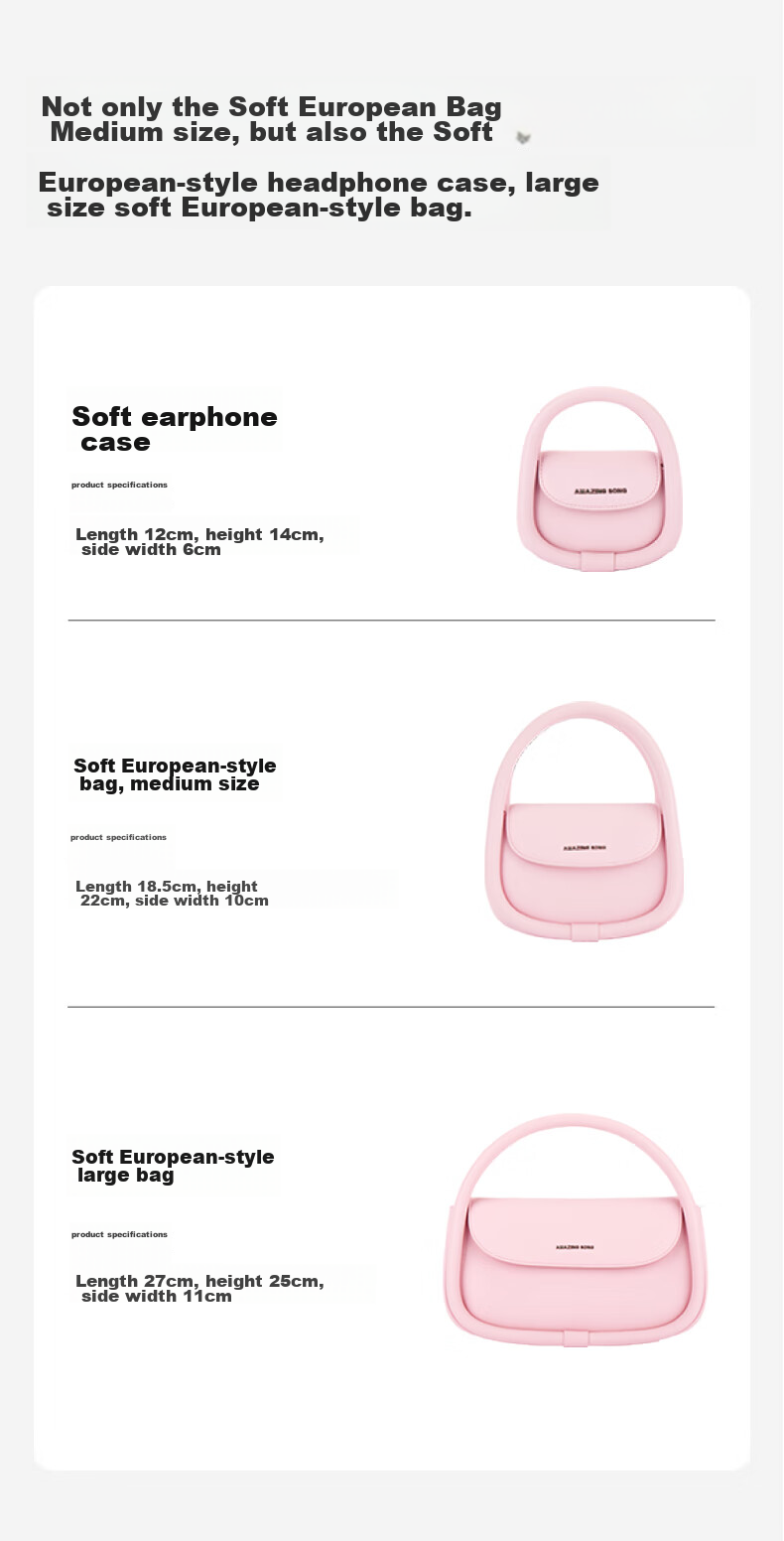 AMAZING SONG Soft European Bag Medium Size Shoulder Crossbody Bag Fashionable Cowhide Work Commute High-End Handbag Small Purse Birthday Gift 16