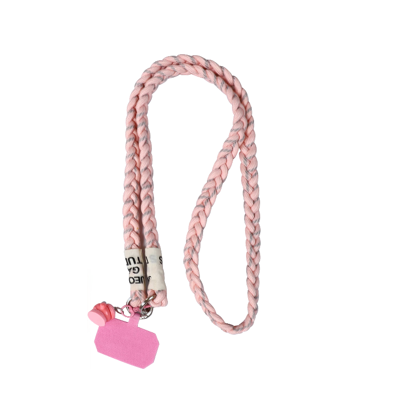 BZBC Phone Lanyard Neck Strap Crossbody Anti-Loss Phone Case Braided Cord Suitable for Apple Huawei Android Phones, Long Style, Black