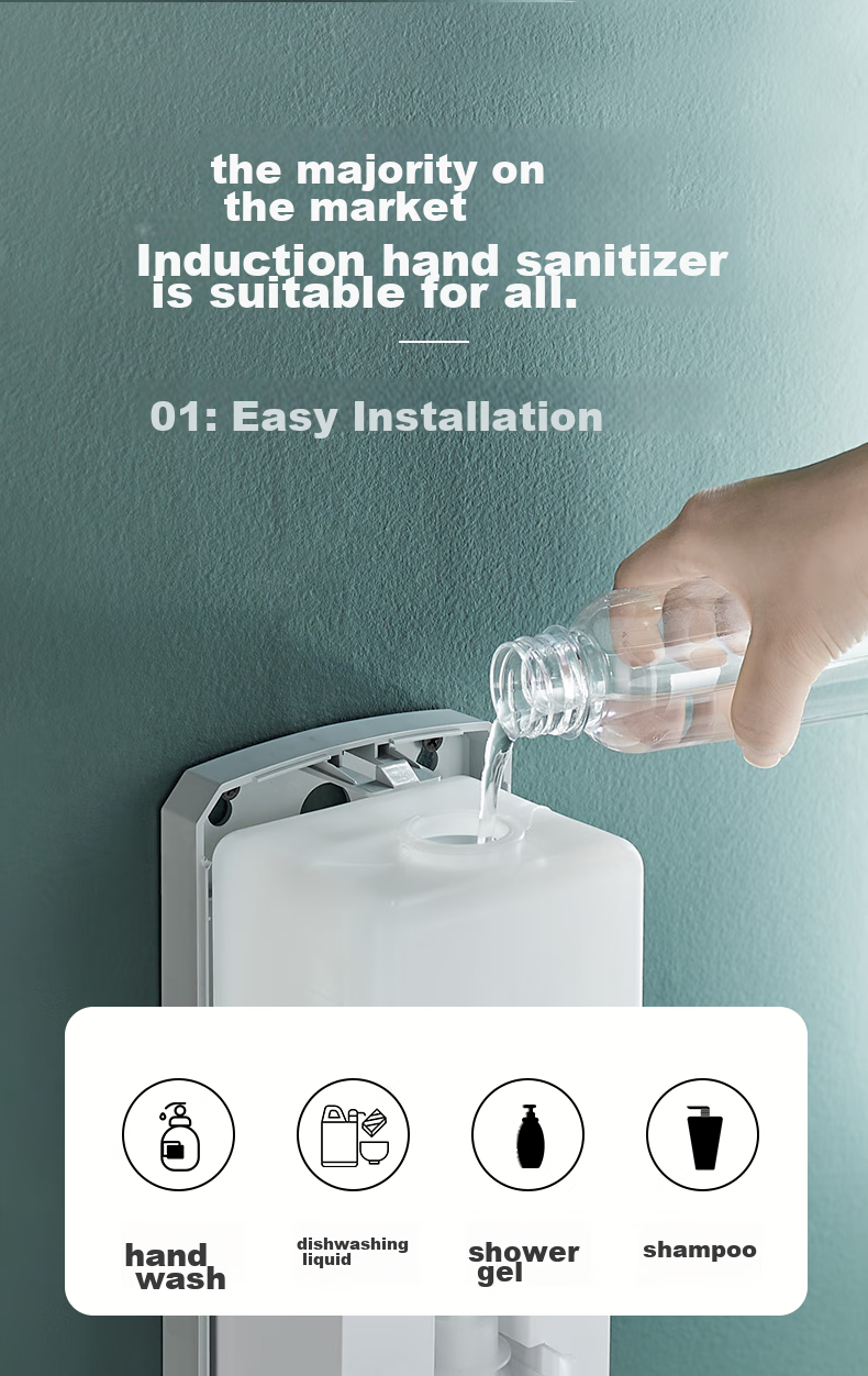 Interhasa! F9305 Automatic Soap Dispenser, Wall-Mounted Hand Soap Machine, Bathroom Soap Liquid Box 2