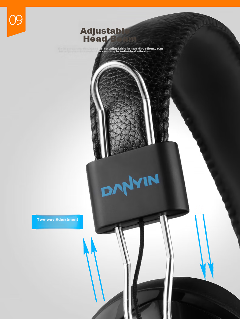DANYIN D9000 English Speaking And Listening Test Headset Computer Earphones for Human-Computer Dialogue, College Entrance Exam, Wired with Microphone, Online Class Noise Reduction Recording 3.5mm Dual Plug 12