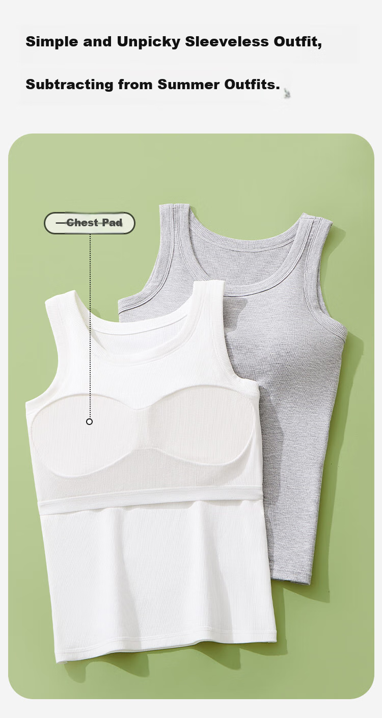 Urban Beauty [Mulberry Silk Moisturizing] Cotton Camisole with Built-in Bra Pad, Side Coverage, Antibacterial, Wearable as Outerwear or Innerwear for Women 9
