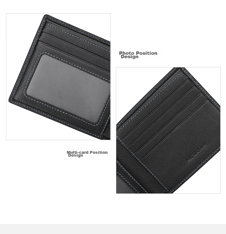 MEXICAN Men's Wallet, Genuine Top-Grain Leather, Multi-Card Slots, High-End Gift Box, Birthday Present for Men And Fathers 10