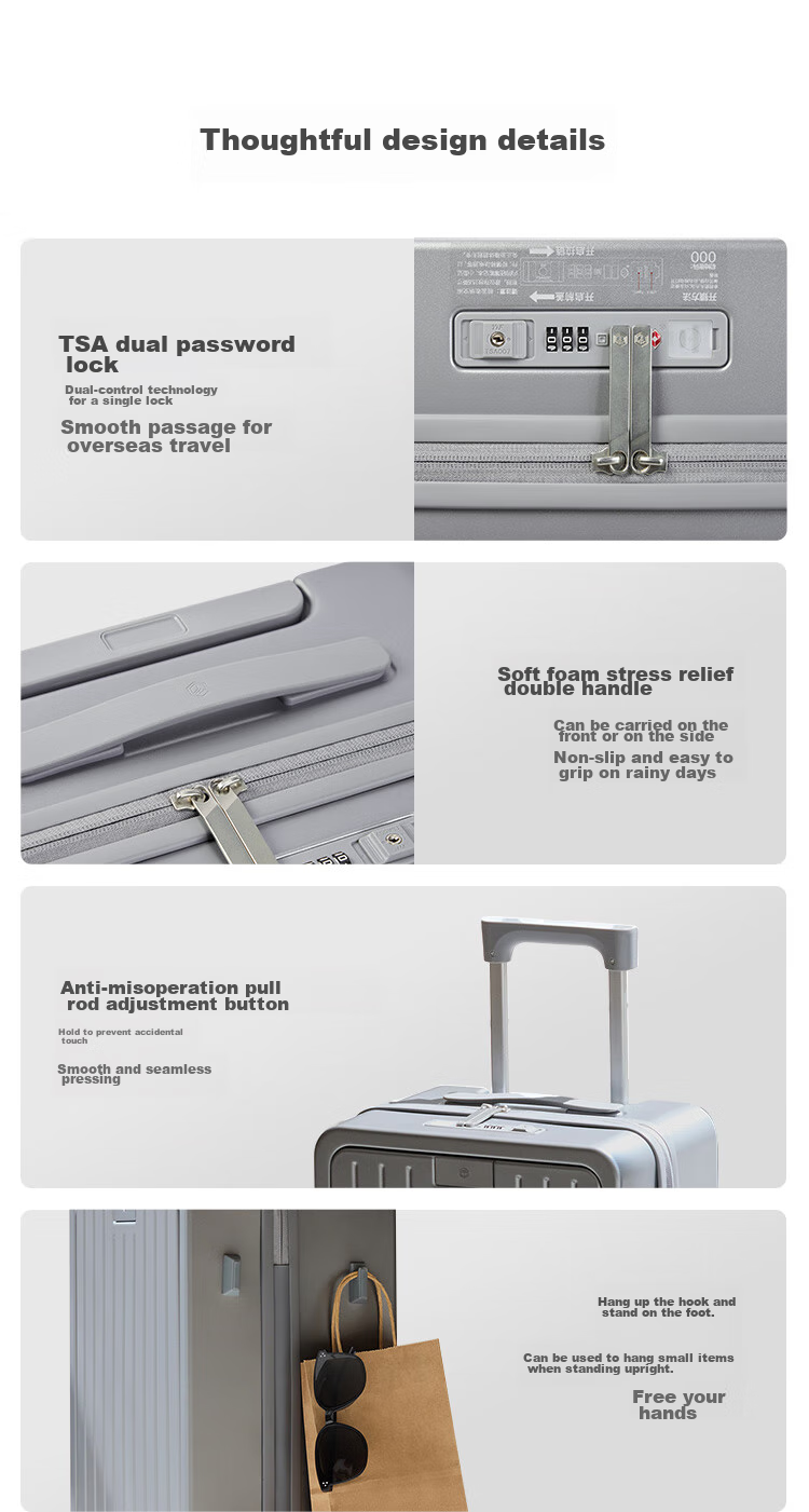 JD Original One-Click Luggage Lite, Suitcase Carry-On Travel Case, Graphite Gray, 20-Inch Mingri Delivery 23