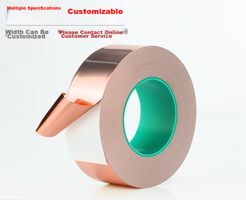 Oumai Double-Ended Copper Foil Tape, 10mm*20m, 0.065mm Thickened Pure Copper, Double-Sided Conductive, High-Temperature Resistant, Electromagnetic Shielding Tape, Radiation Protectio 3