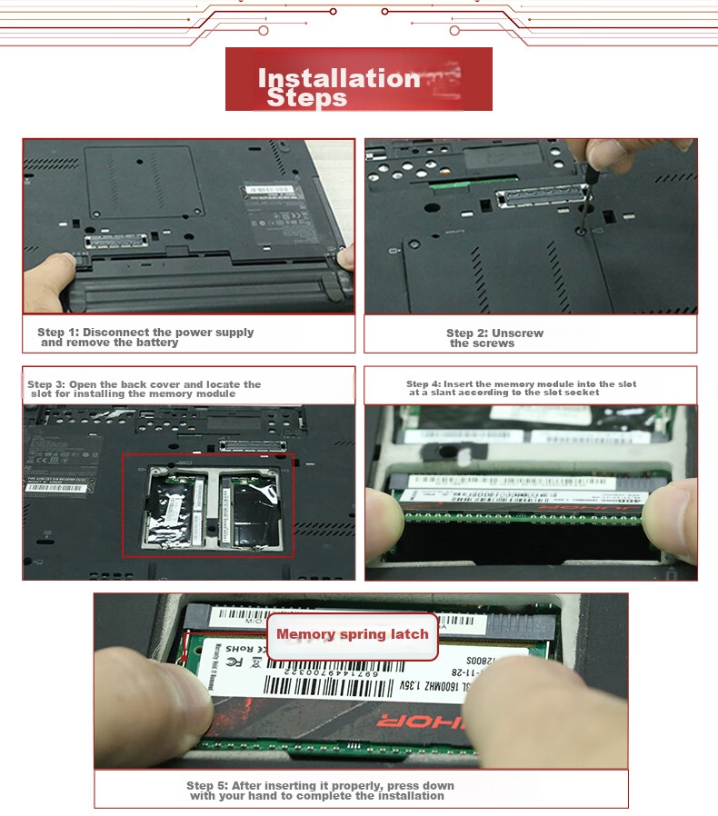 JUHOR 8GB DDR3L 1600 Laptop Memory Module, Low Voltage 1.35V 12