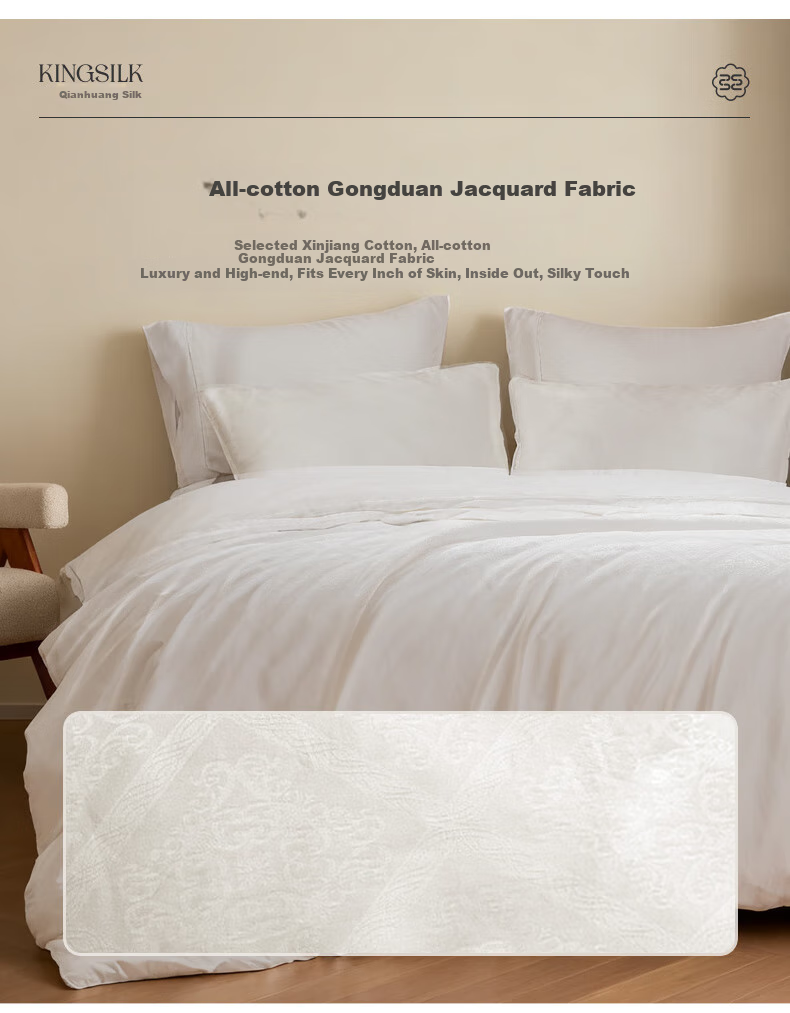 Qianhuang Bubushenglian Silk Quilt, 100% Double Cocoon Mulberry Silk, Winter Warm Comforter, Weight Approximately 6 Jin (3 Kg), 220*240cm 5