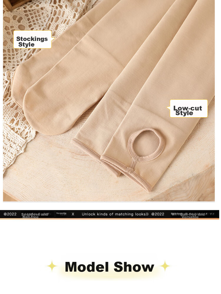 LangSha Women's Leggings for Outdoor Wear, Bare-Leg Effect, Spring Autumn Winter Fleece-Lined Thick Warm Cotton Pants Socks, Two Pairs of Thick Autumn Pants 15