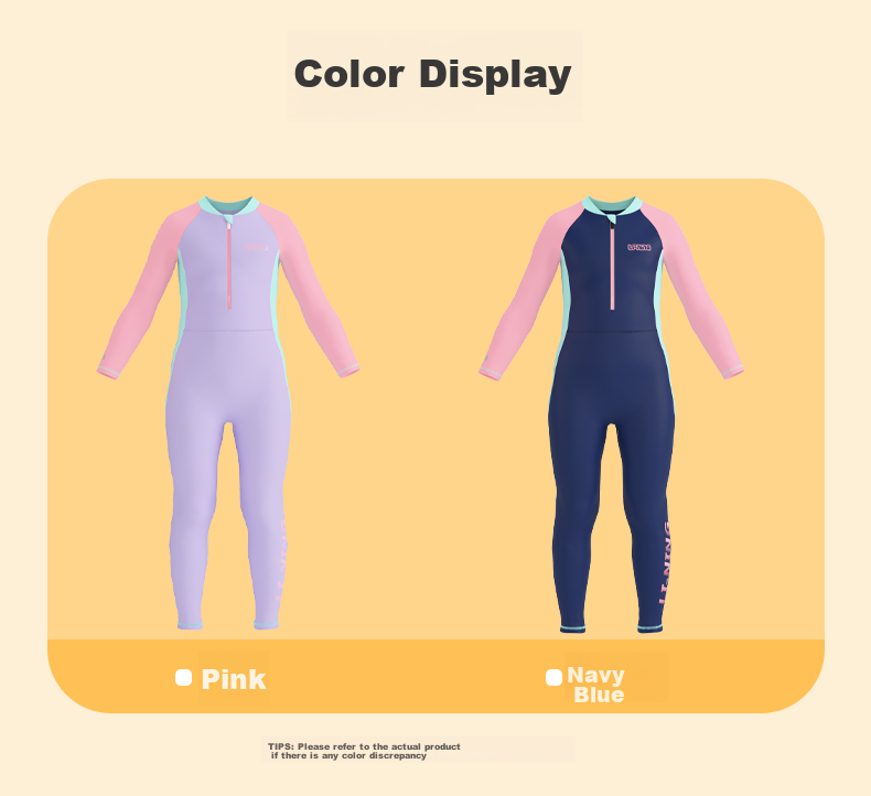 Li-Ning Children's Swimsuit, Girls' One-Piece Long-Sleeve And Long Pants Swimwear, Sun Protection for Beach And Hot Springs, Model 719, Purple-Blue, Size 160 16