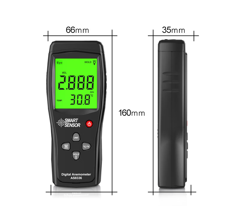 Xima AS8336 Anemometer, Handheld Digital Wind Speed Meter, Wind Speed Measuring Instrument 11