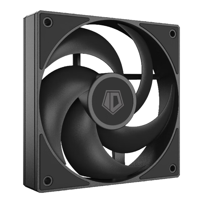 ID-COOLING (Kuren) 12CM Case Fan, Black Non-Glossy, 4PIN Interface, PWM Temperature Control Cooling, Suitable for 240/360 Water Cooling, Air Cooling Fan Modification, AS-120