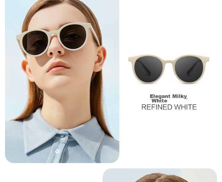 LOHO 2026 New Polarized Sunglasses for Women, Round Frame Driving Sunglasses, UV Protection Eyewear, Trendy Face-Slimming Hiking Glasses 9