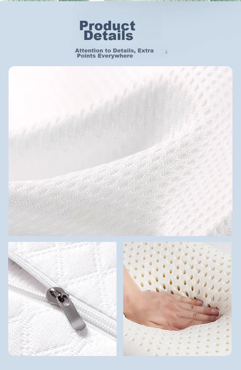 AVIVI Thai Latex Pillow Core Neck Support Pillow for Sleep Aid, Adults, Students, Children, 30*50cm, Pure White 13