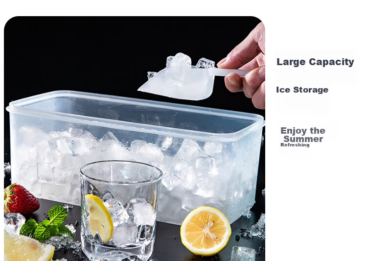 Suncojia Ice Cube Mold, Ice Making Tool for Home Use, Ice Box for Making Ice Balls, Refrigerator Freezer Tray, Silicone Storage Box with Lid, 47 Compartments 11
