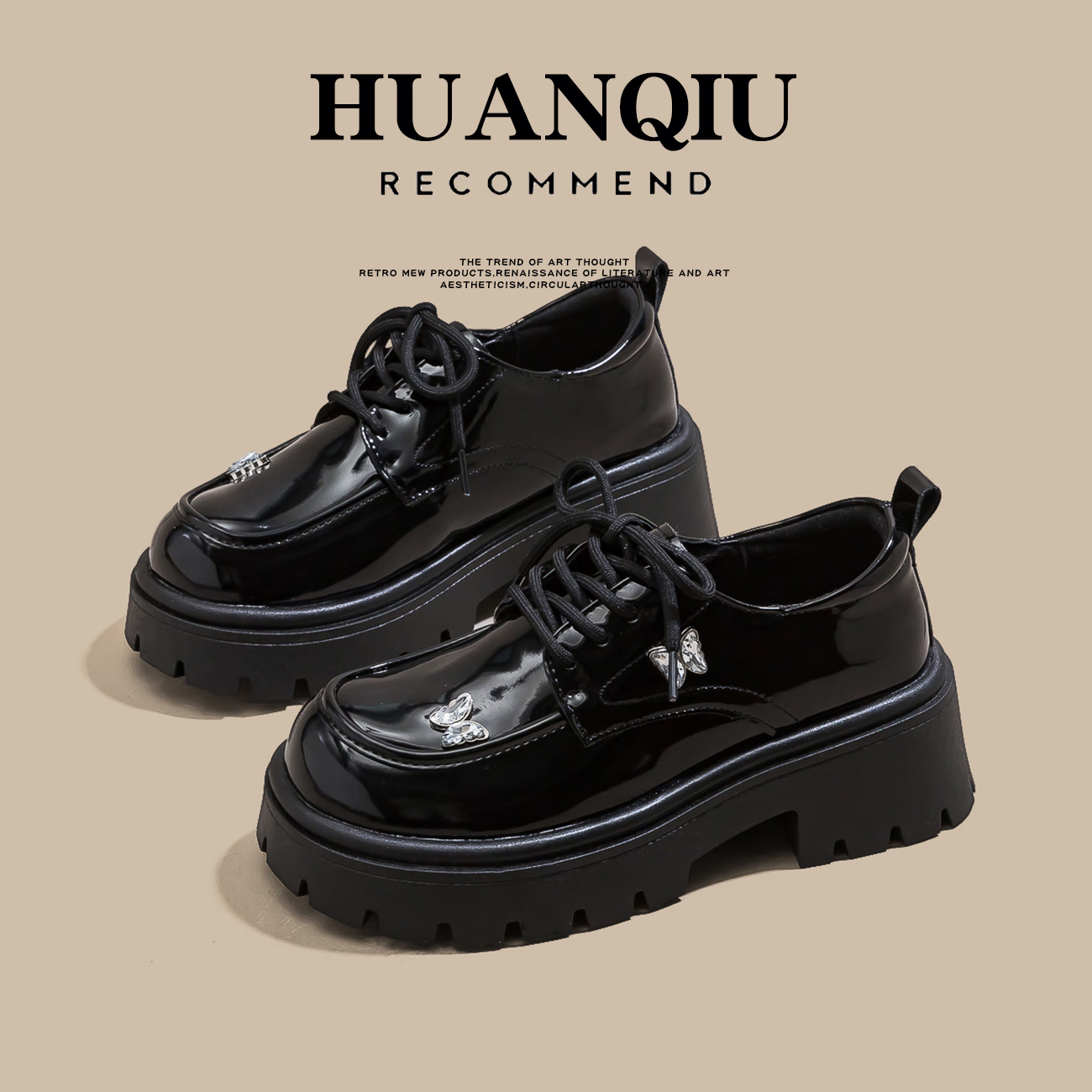 Global Platform Loafers Women 2026 New Summer Bowknot Versatile Casual Black Leather Shoes Height Increasing Flats