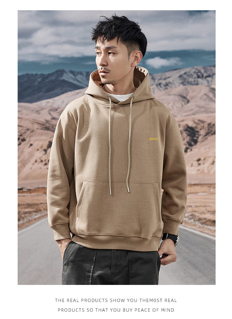 JEEP Men's Hooded Sweatshirt, Heavyweight Hoodie Jacket for Men, Loose-Fitting Spring And Autumn Outerwear for Men in 2026 15