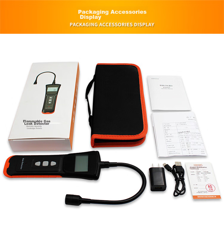 EDKORS Combustible Gas Detector Leak Tester Gas Alarm Natural Gas Pipeline Leak Detector Methane Detector 12