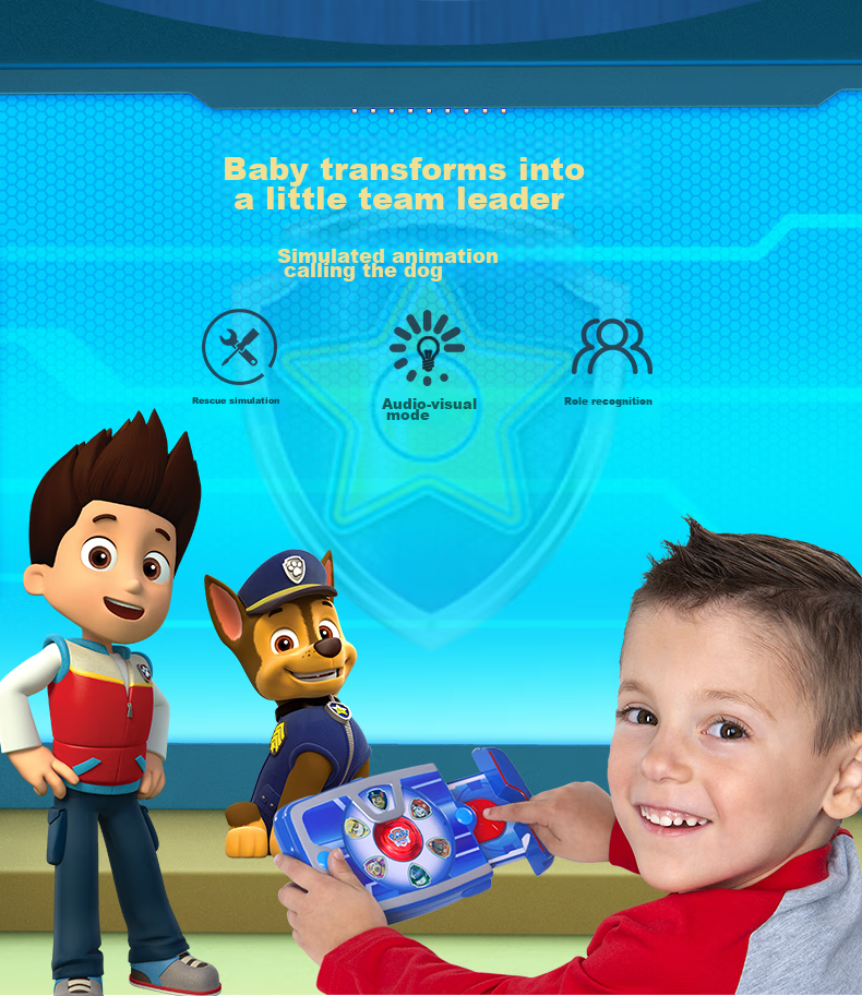 PAW PATROL Paw Patrol, Captain Ryder Light-Up Tablet Toy, Bilingual Chinese And English, Birthday Gift for Children Aged 3-6 4