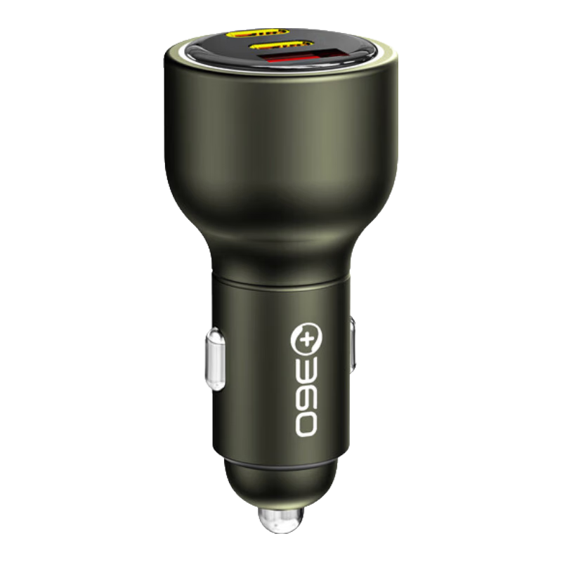 360 Car Charger Data Cable Set, 1A2C PD100W+30W Dual-Port Super Fast Charging HC-P67, Cigarette Lighter Charger with Three-In Converter, Compatible with Apple And Huawei