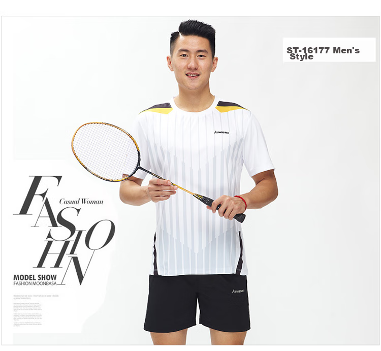 KAWASAKI Badminton Shorts, Unisex Casual Sports Shorts for Men And Women, Breathable Sweat-Wicking Black YMB-181 4XL 7