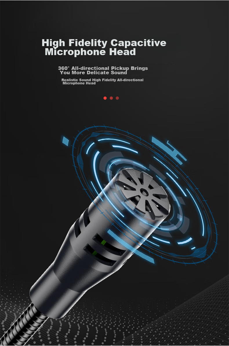 NINTAUS Microphone, Computer Wired Microphone, Desktop Computer, Laptop, Desktop Online Course, Video Conference, E-Sports Gaming, Voice Recording, Live Streaming, External Sound Card Y100B 6