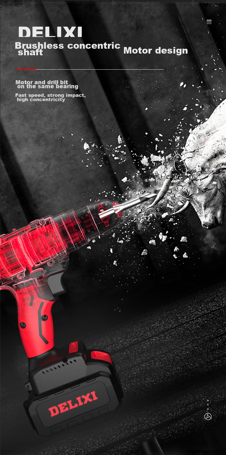 DeliXidianqi 21V Brushless Electric Drill, Rechargeable Lithium Impact Drill, Multifunctional Household Electric Drill, Household Electric Screwdriver, 4.0 9