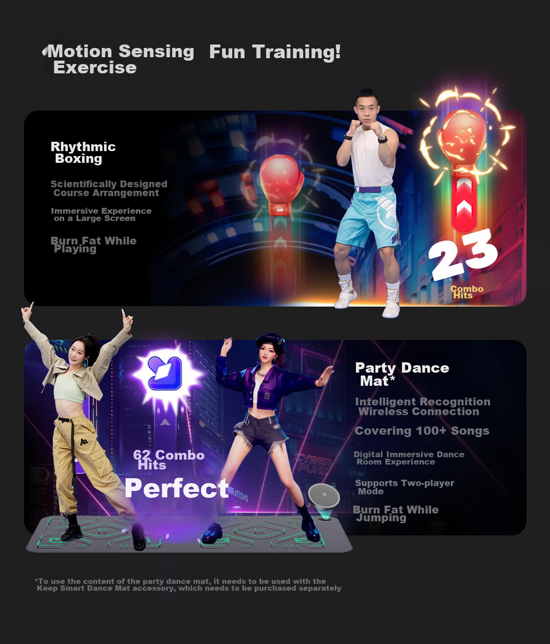 Keep Fitness Mirror Exercise Sensing Machine KS Smart Game Console with AI Guidance And Scoring, Motion Sensing Exercise Console 6