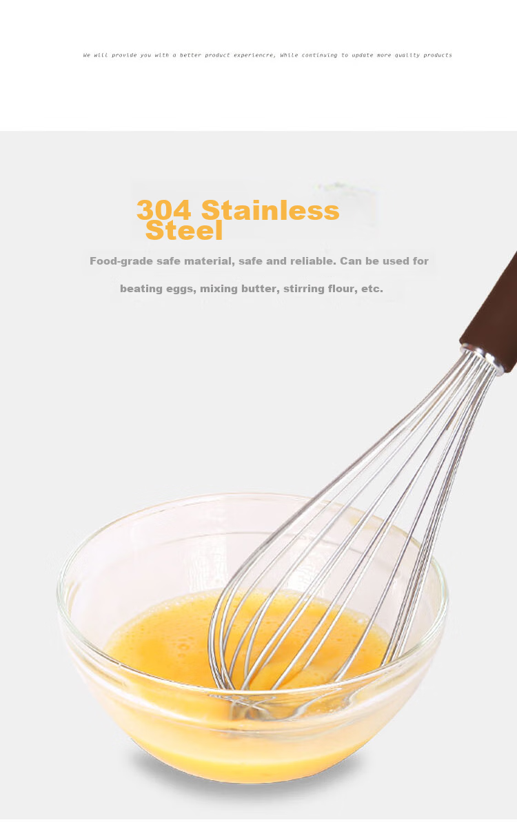 Xuechu Stainless Steel Manual Egg Beater, Baking Tool, Mixer, Whisk, Dough Kneader, Cream Whipper 6