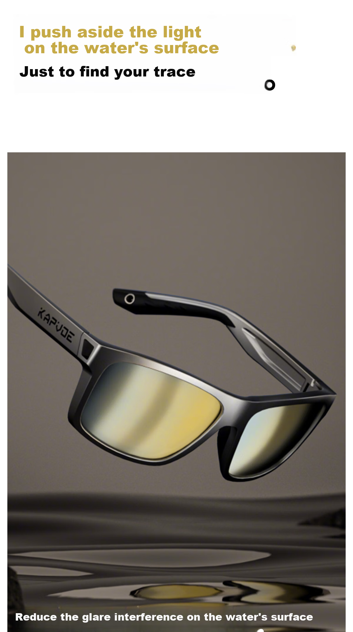 KAPVOE Fishing Goggles, High-Definition Polarized Anti-Glare UV Protection Sunglasses, Specially Designed for Float Fishing 2
