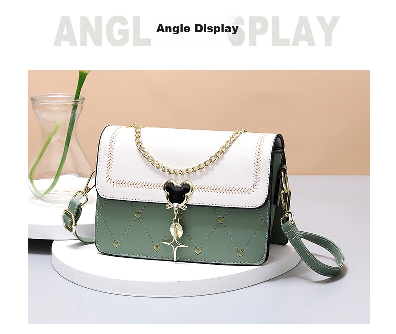 Aiqinghai Leather Handbag, Women's Crossbody Bag, Shoulder Bag, Small Square Bag, Brand Gift for Wife's Birthday, 520 Gift for Girlfriend 19