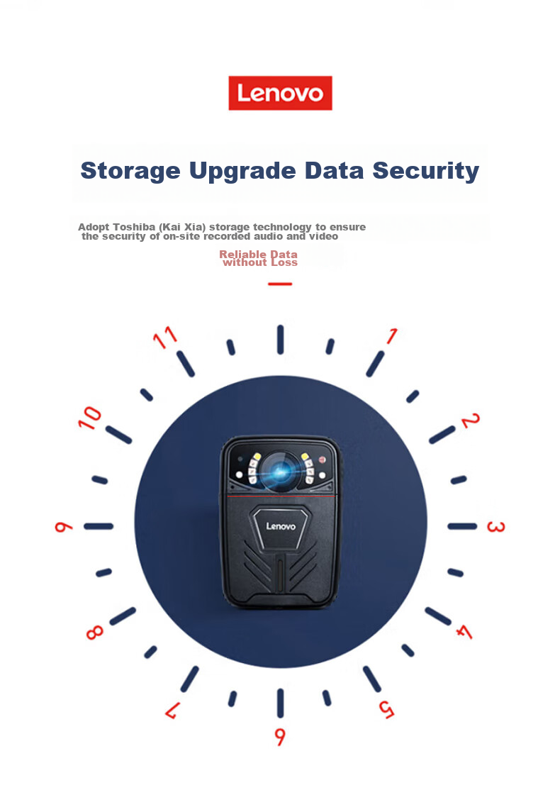 Lenovo DSJ-1Z 58MP Ultra HD Infrared Night Vision Law Enforcement Body Camera with 64GB Storage 6