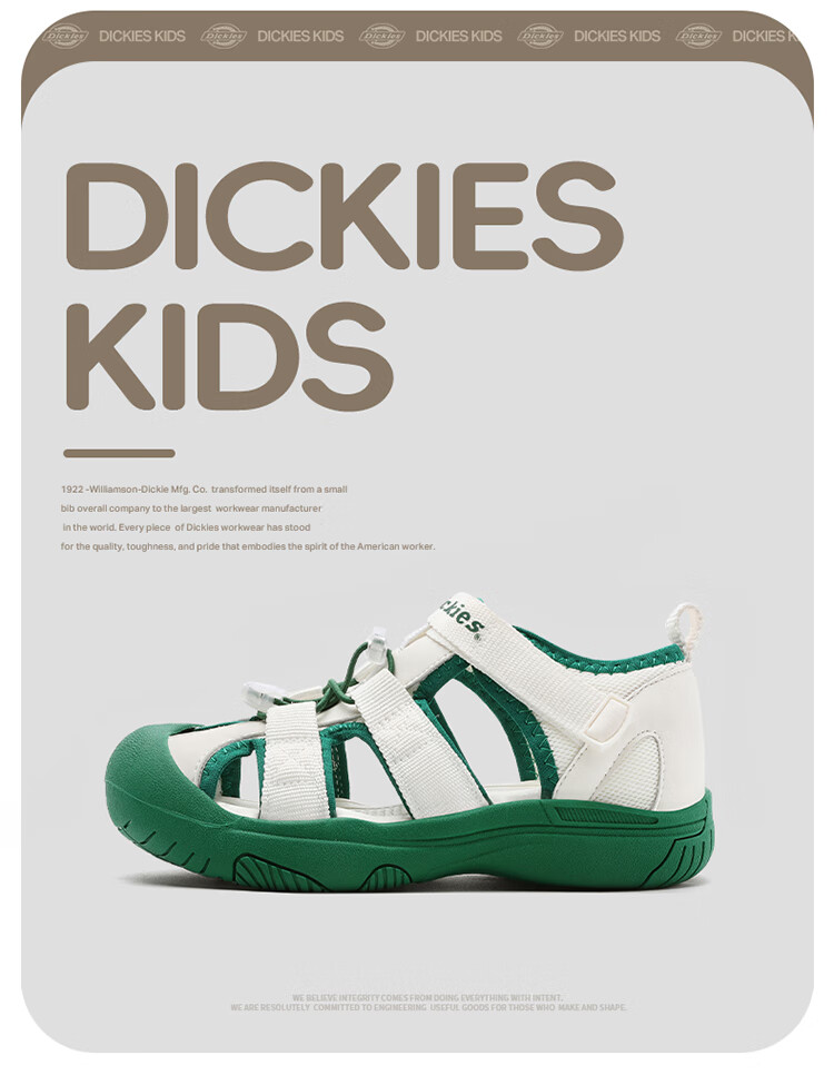 Dickies Children's Sandals, Boys And Girls Non-Slip Beach Shoes, Summer Closed-Toe Anti-Kick Breathable Soft-Soled Hollow Water Shoes 1