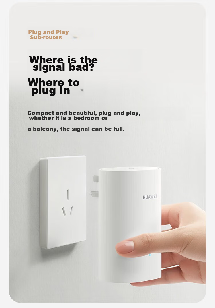 HUAWEI Lingxiao Parent-Child Router Q6 (1 Parent 4 Children Set), AX3000Mbps Gigabit Router, Whole-House WiFi 6+, Powerline Version, Wireless Wall-Penetrating King, Powerline Modem 7