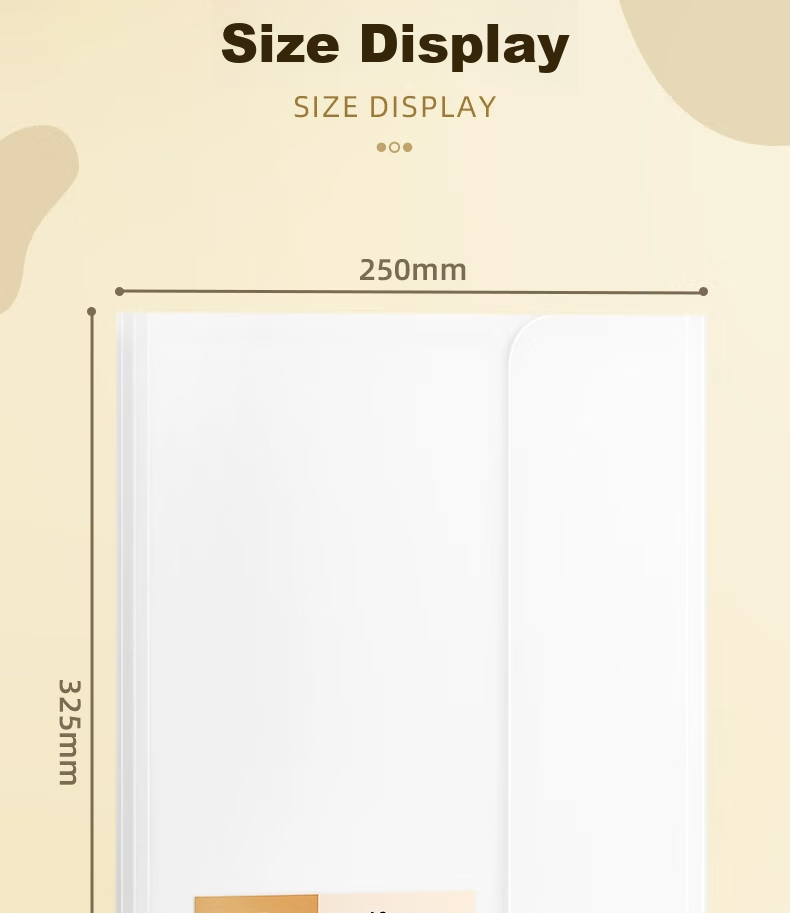 SUNWOOD 20 Pages 40 Sheets A3 Large Capacity Loose-Leaf Paper Storage Folder Student Exam Papers Transparent Insert File Folder 3957 White 12