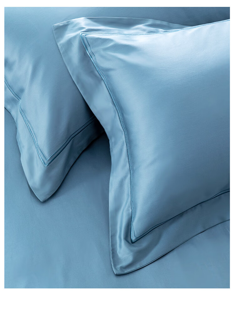 LINPURE 140-Thread Count Long-Staple Cotton 4-Piece Bedding Set City Gray 1.5m Bed 200x230cm 6