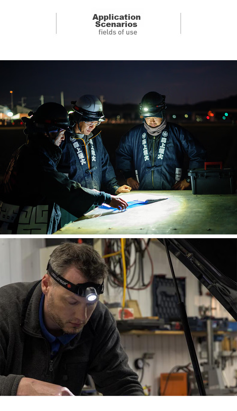 LED LENSER H8R High-Power Headlamp Long Battery Life Outdoor Lighting 18650 Rechargeable Waterproof Zoomable 8