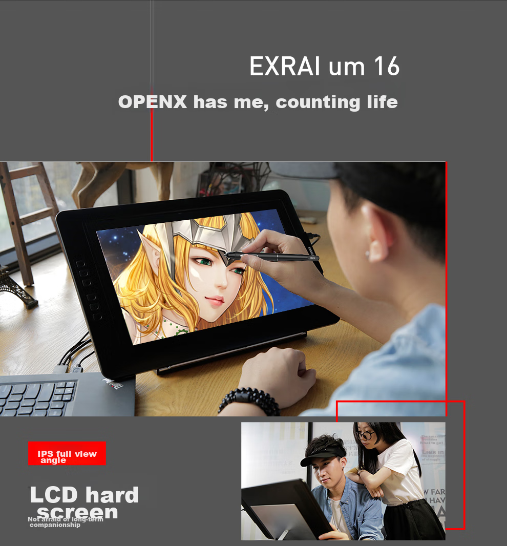 UGEE Digital Drawing Tablet, 16K Pressure Sensitivity, Handheld Graphics Pad, Writing Tablet for Computer, Online Class Writing Pad, Drawing Board, Electronic Drawing Pad M908 14