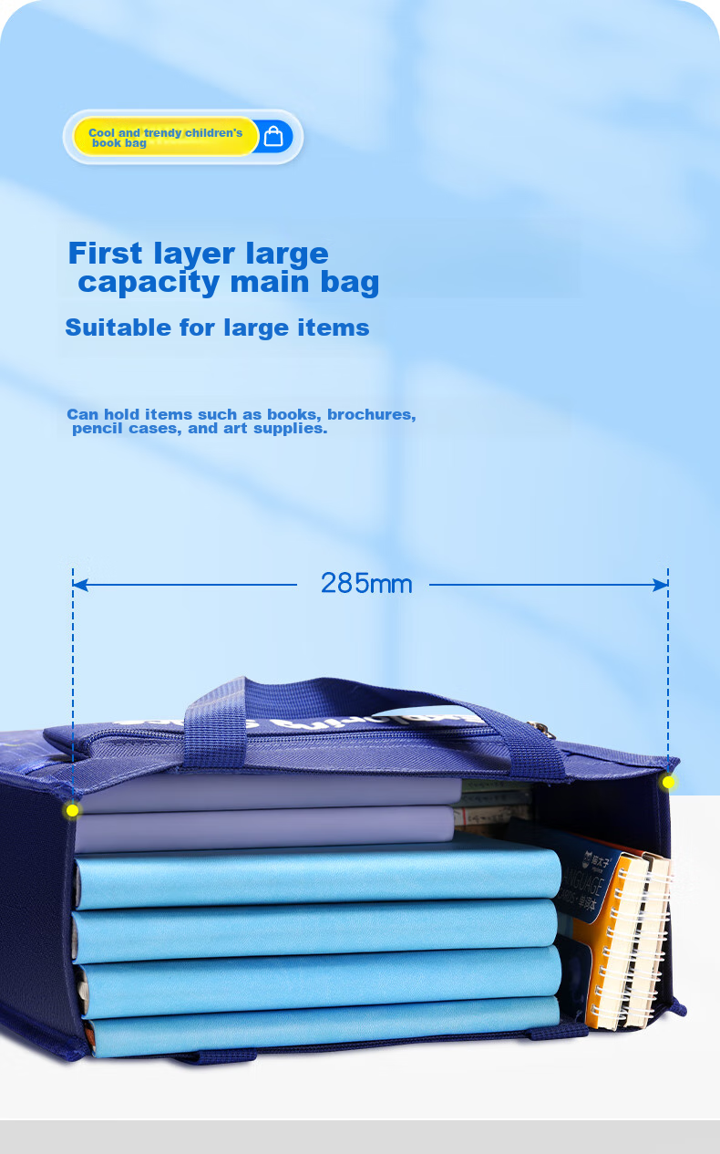 Maotaizi Transparent Mesh Tutoring Bag, Thickened Handbag with Large Capacity for Homework And Documents, Flip-Top Design, Specially for Middle School Students' Exams, Winter Vacation Tutoring Storage Bag, Subject-Specific Tutoring Pouch 7