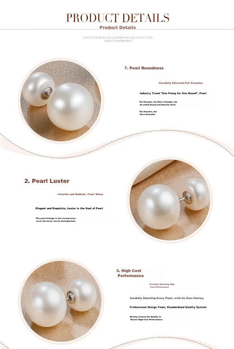 PearlQueen Freshwater Pearl Earrings for Women, Elegant Sweet Versatile Pearl Studs And Hoop Earrings, Mother's Day Gift 3