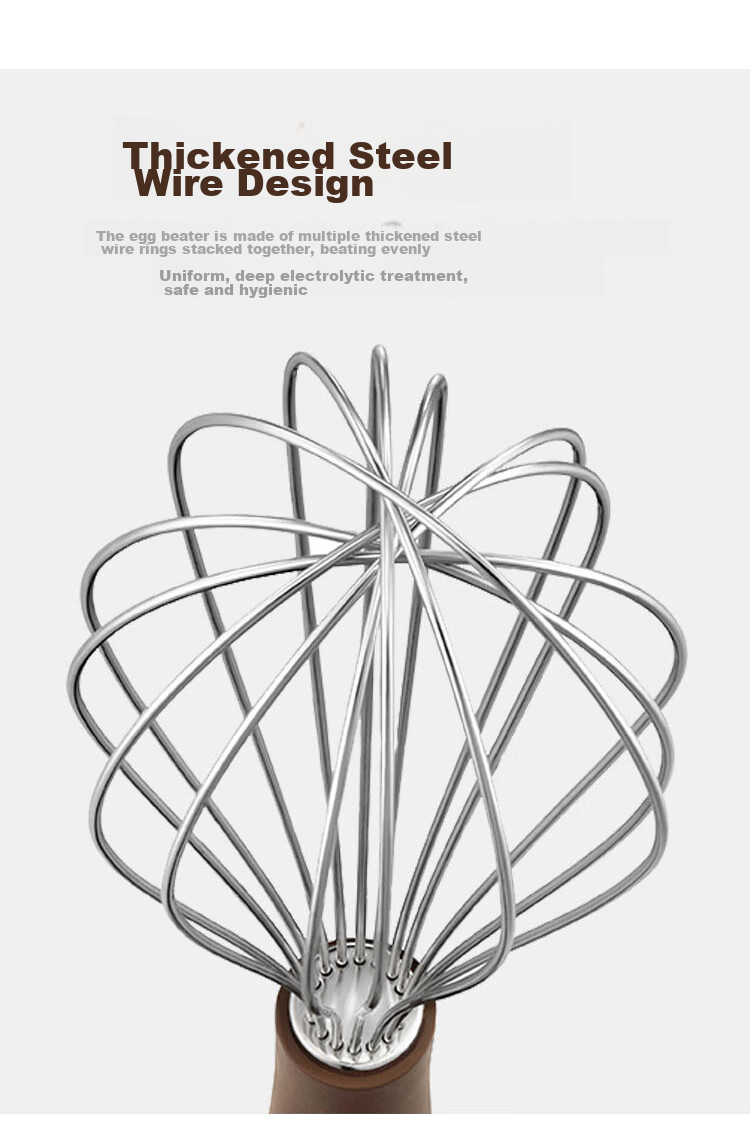 Xuechu Stainless Steel Manual Egg Beater, Baking Tool, Mixer, Whisk, Dough Kneader, Cream Whipper 4