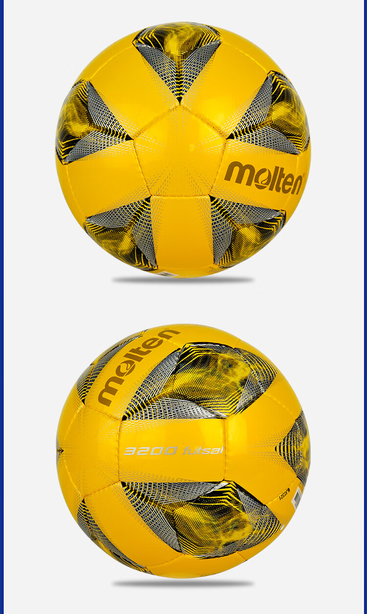 Molten Low Bounce Soccer Ball F9N2810 - OB Size 4, Five-A Indoor Wear-Resistant Hand-Stitched Football 3