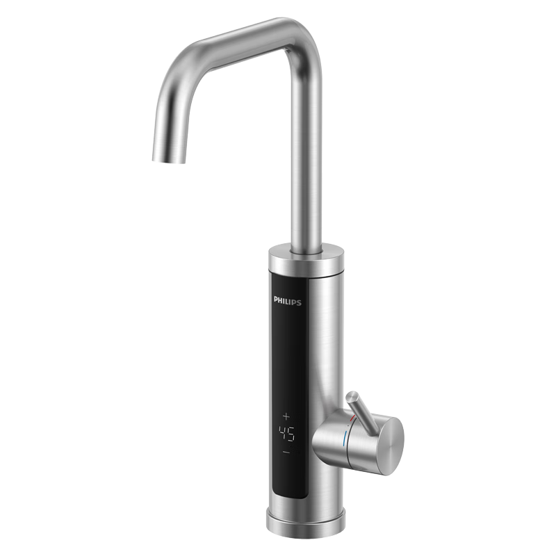 PHILIPS Electric Hot Water Faucet, Instant Stainless Steel Body, Dual-Use for Cold And Hot Water in Kitchen, Fast Heating Water Tap, Variable Frequency Electric Water Heater AWH2107SS/93(34BA)