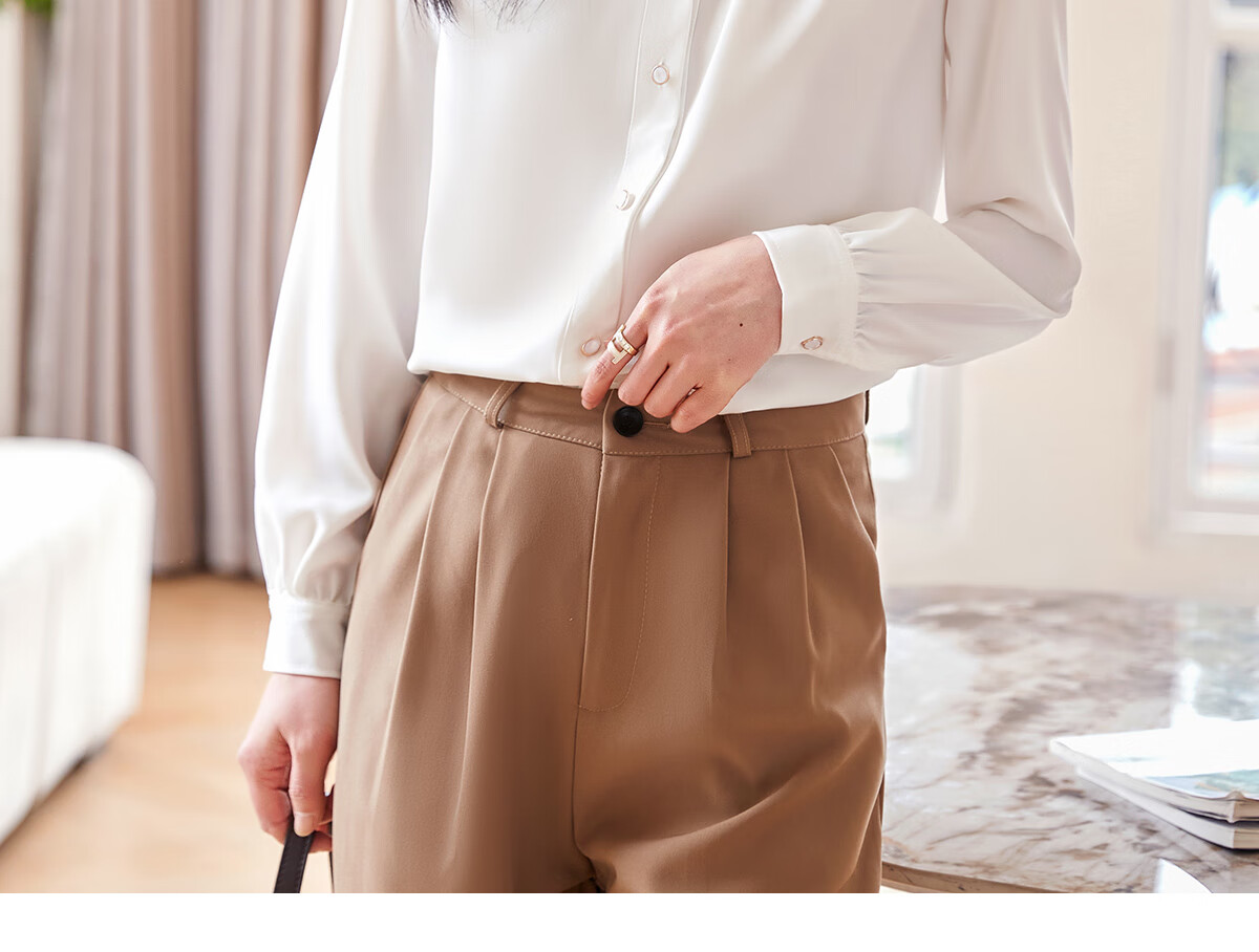 Chushen Spring Autumn Long Sleeve Shirt Women Professional Casual Commuter Lapel Versatile White Shirt S13JC2998 4