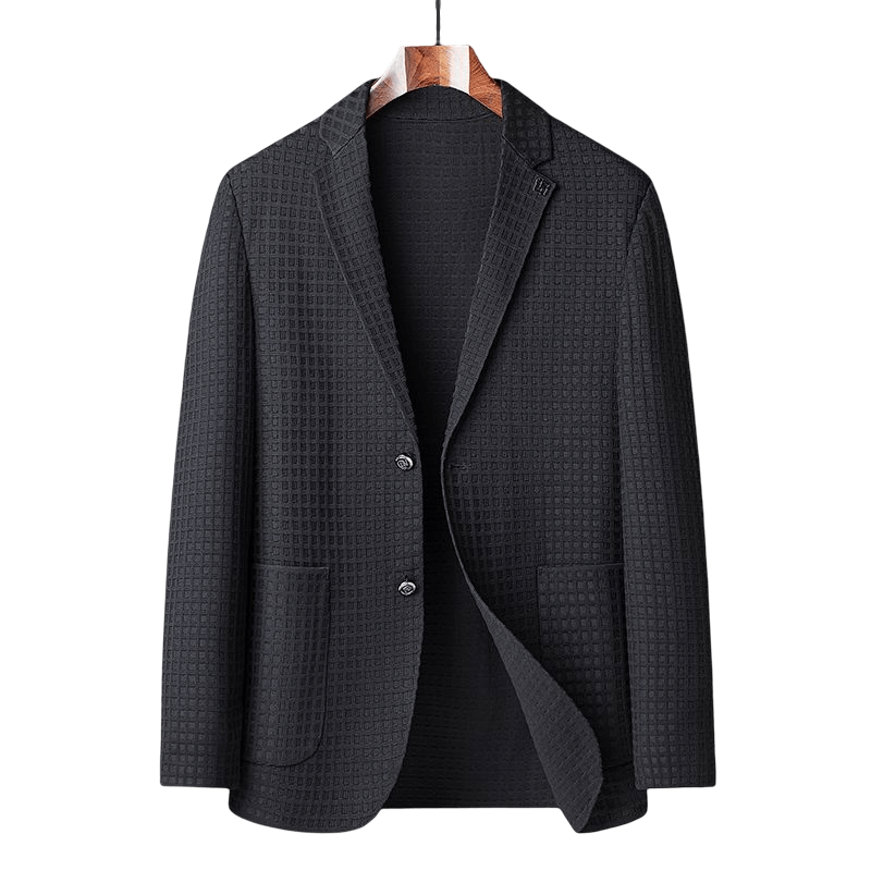 FIRS Suit Jacket for Men, Spring And Autumn Style, Middle-Aged Young Luxury High-End Business Casual Coat Blazer, Black, Size 175