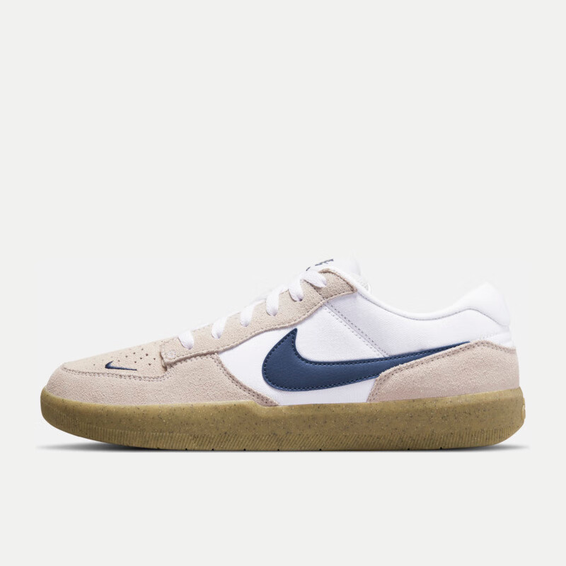 NIKE Men's Casual Shoes, SB FORCE 58 Wear-Resistant Sneakers, CZ2959-100 White Blue Brown, Size 40 1