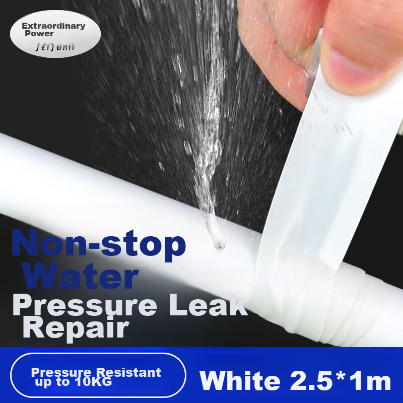 Feifanli Silicone Tape for Water Pipe Leak Repair, Strong Pressure-Resistant Sealant for Faucet And Radiator Pipes, Waterproof Strong Adhesive Tape, 2.5cm X 1m
