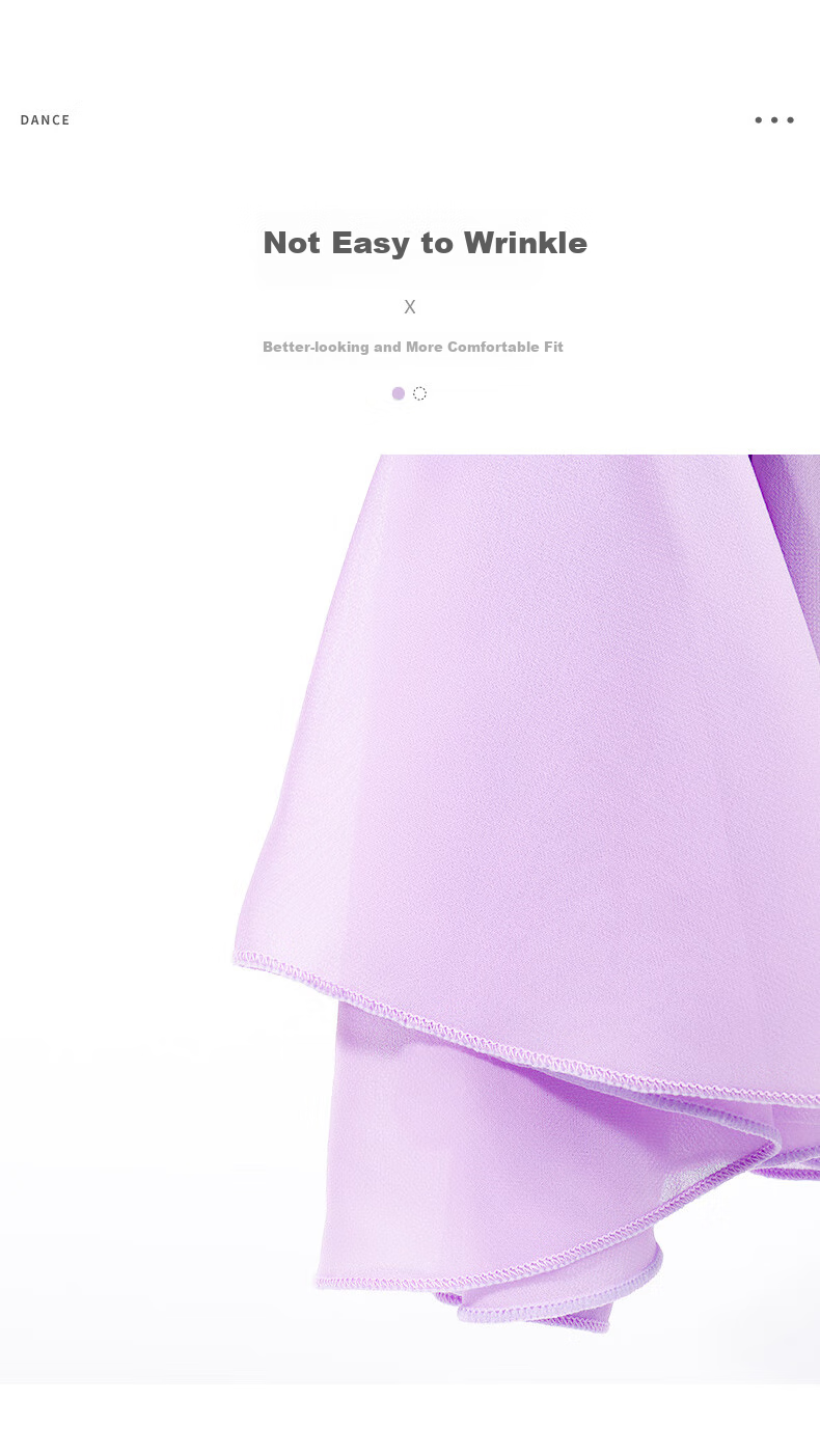 Zhiyouban Children's Dance Skirt, Girls' Half Skirt, Short Dance Skirt, Ballet Skirt, Half-Chiffon Skirt, Purple, S 6