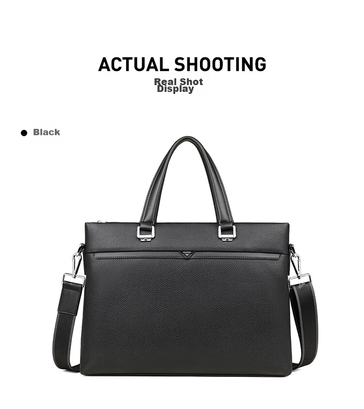 L'ALPINA Italian Briefcase, Men's Leather Handbag, Laptop Business Crossbody Shoulder Bag 14