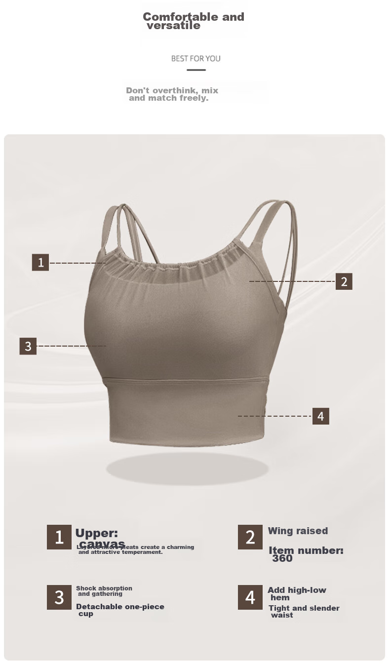 XUEXIMAN Sports Bra for Women, Shock-Absorbing Running Yoga Vest, Anti-Sagging High-Impact Zipper Fitness Bra 7