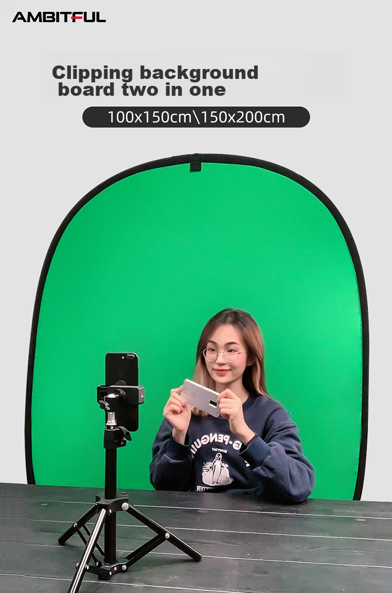 AMBITFUL Black And White Reflective Board, 150*200cm Soft Light Panel, Foldable Photography Diffusion Board for Outdoor Portrait Shooting, Portable Lighting Equipment, Collapsible Camera And Photography Fill Light Board 1